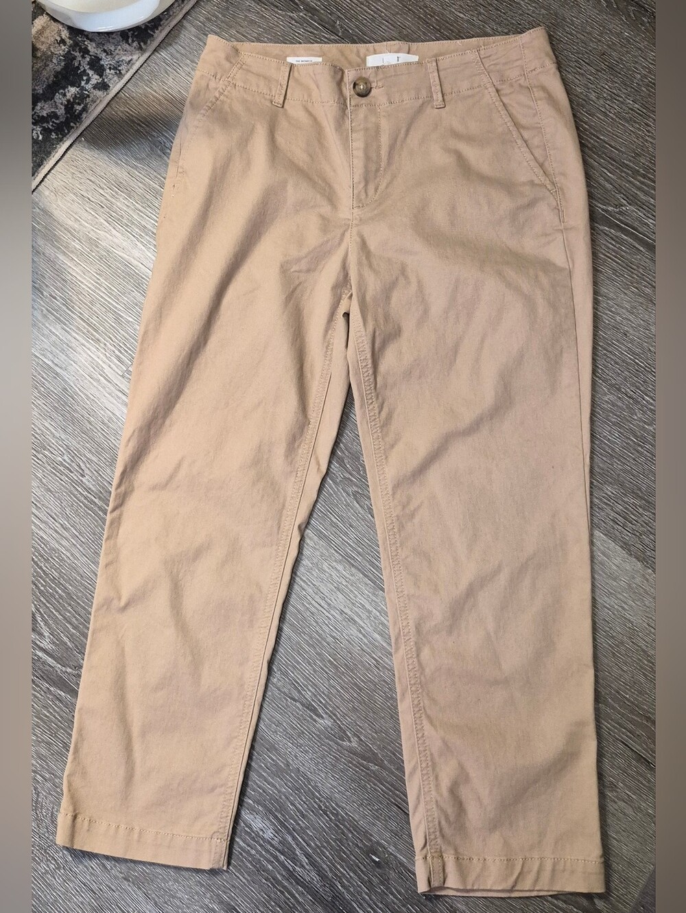 Loft The Monroe Slim Pants Size 6P Camel Tan Khaki Chino Trousers Womens